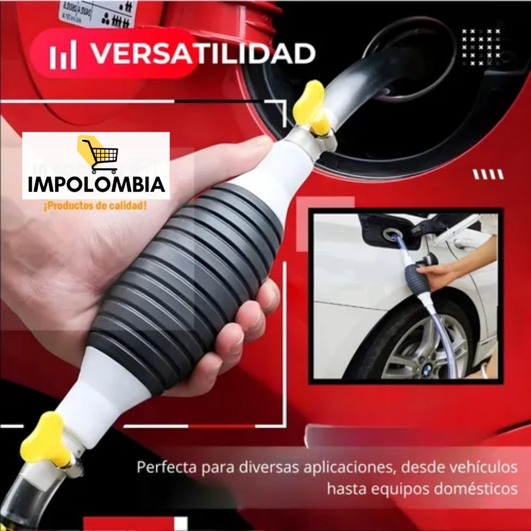 Bomba Manual de Succión + Manguera 2 Metros