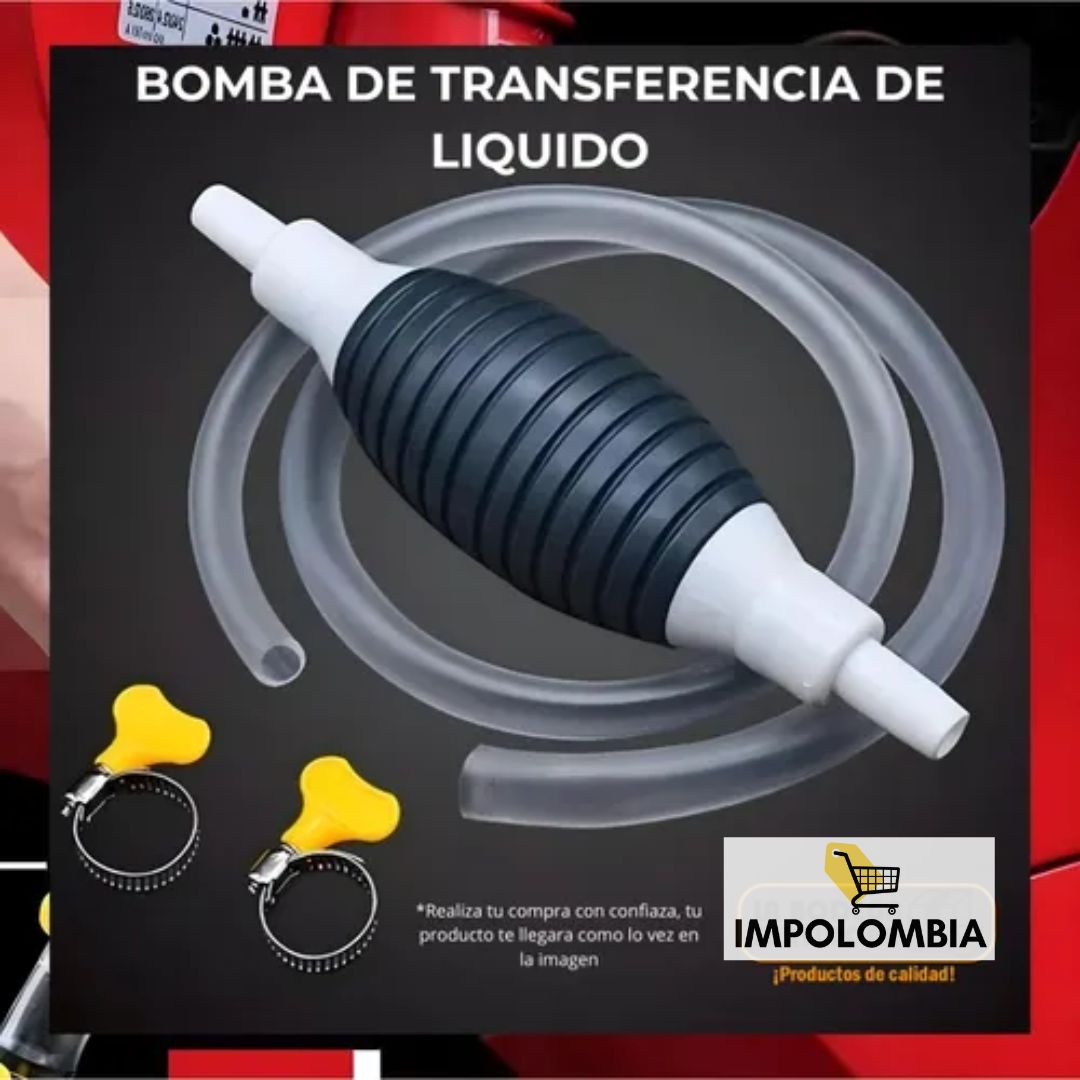 Bomba Manual de Succión + Manguera 2 Metros